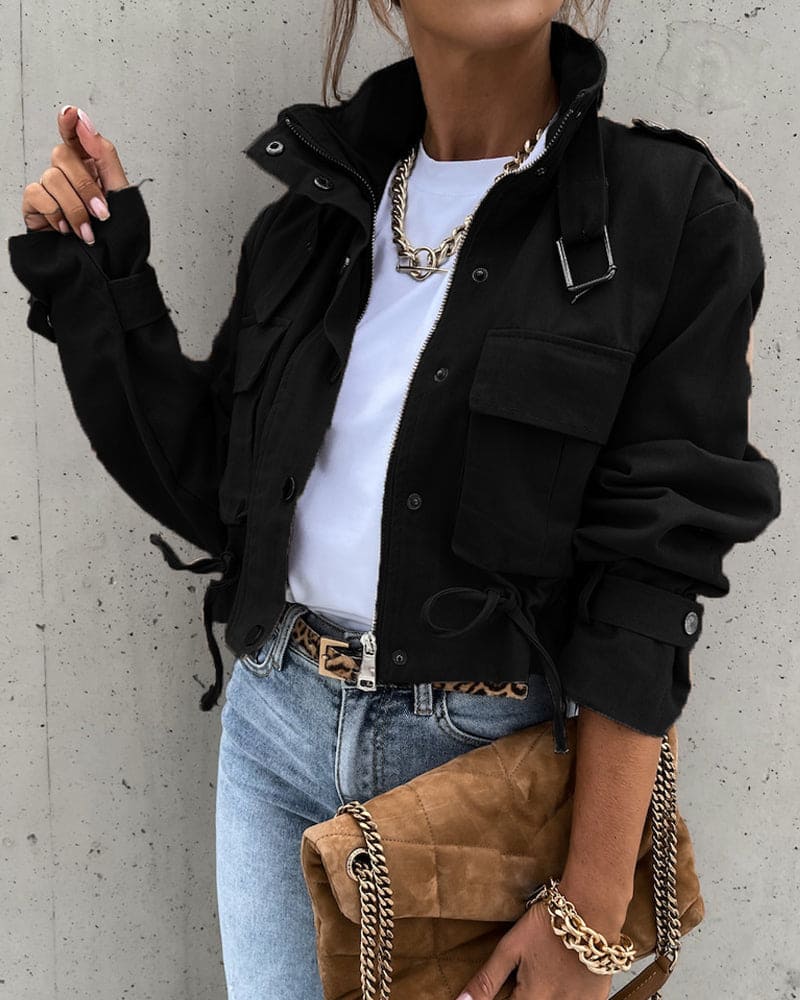 Margaux | Veste utilitaire courte pour femme - Image 3