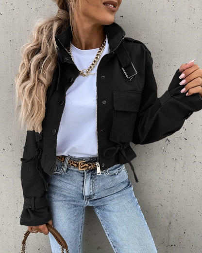 Margaux | Veste utilitaire courte pour femme - Image 4