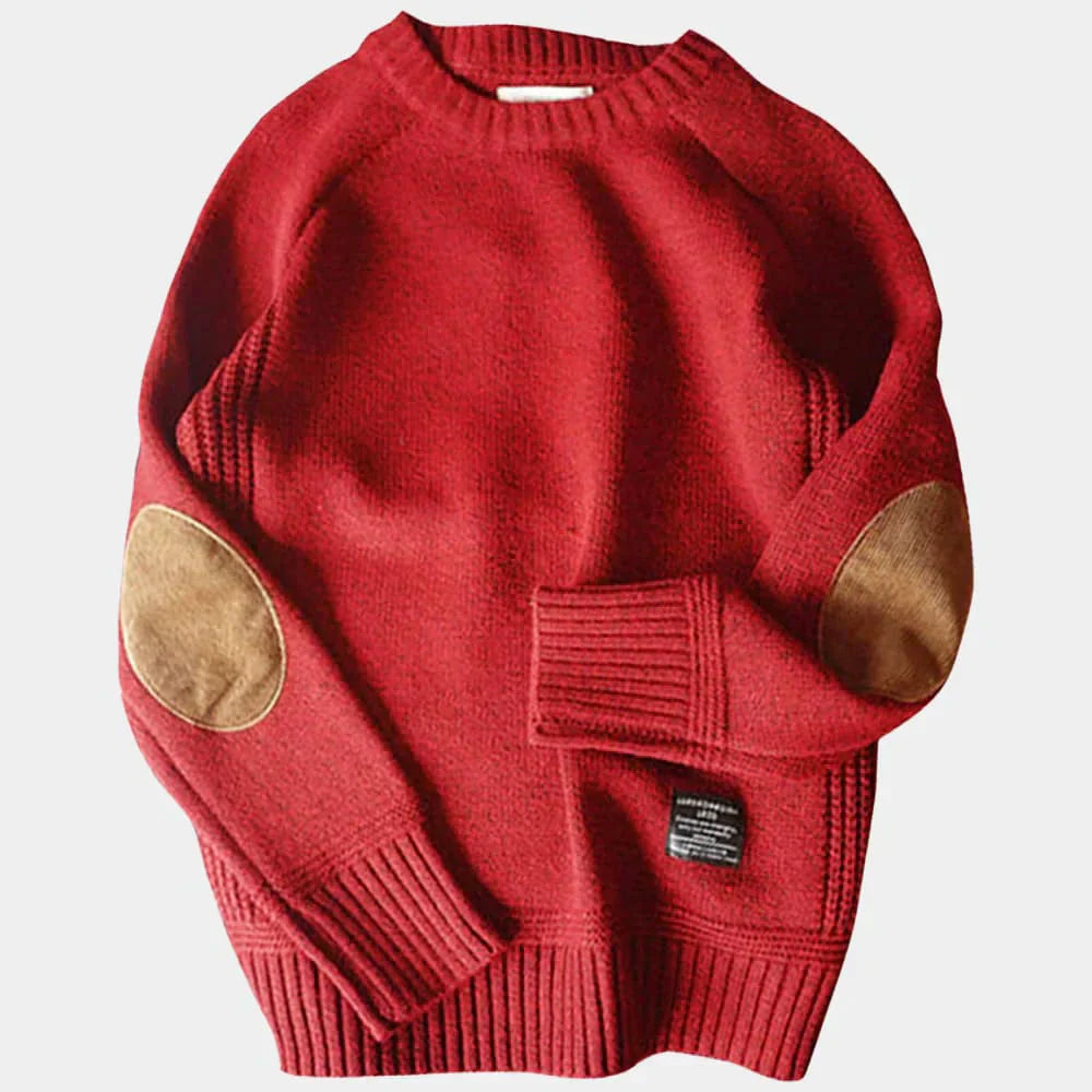 Bruno | Pull Homme Col Rond avec Empiècements aux Coudes - Image 3