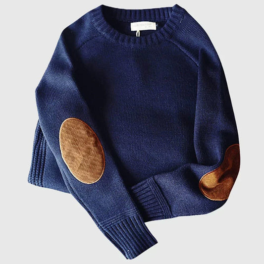 Bruno | Pull Homme Col Rond avec Empiècements aux Coudes - Image 2