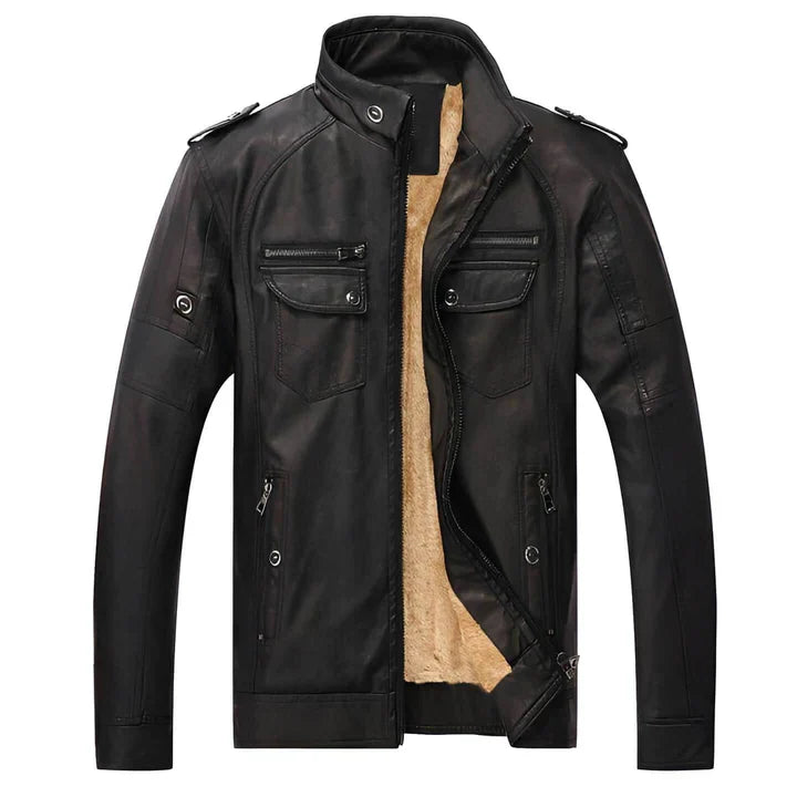 Ben | Veste de motard homme doublée en polaire - Image 1