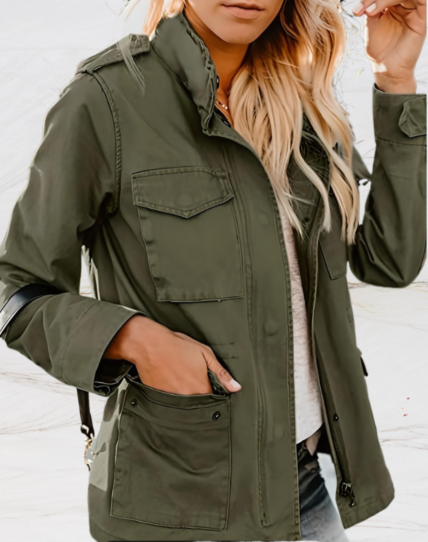 Liliane | Veste zippée polyvalente avec poches pour femmes - Image 1