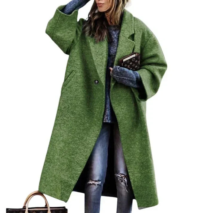 Zélie | Manteau long et élégant à carreaux - Image 3