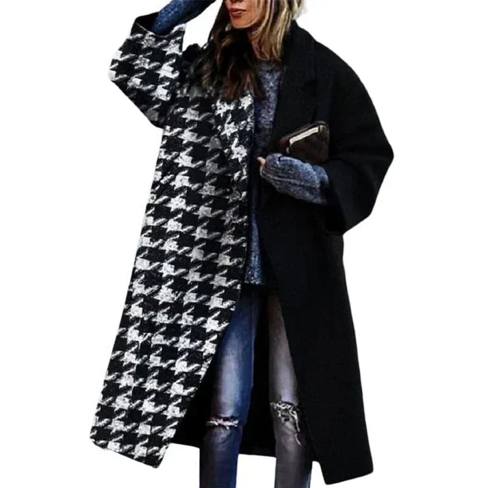Zélie | Manteau long et élégant à carreaux - Image 8