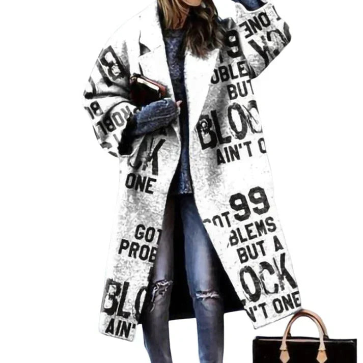 Zélie | Manteau long et élégant à carreaux - Image 6