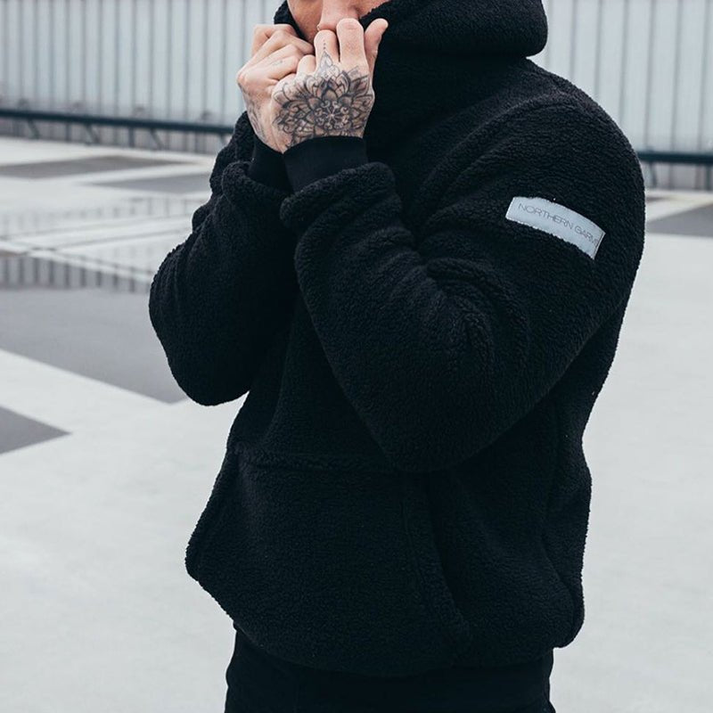 Sandro | Pull à Capuche Sherpa Homme - Image 3