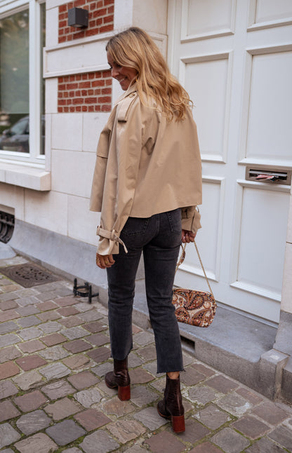 Ludivine | Manteau Cropped Croisé Femme - Image 2