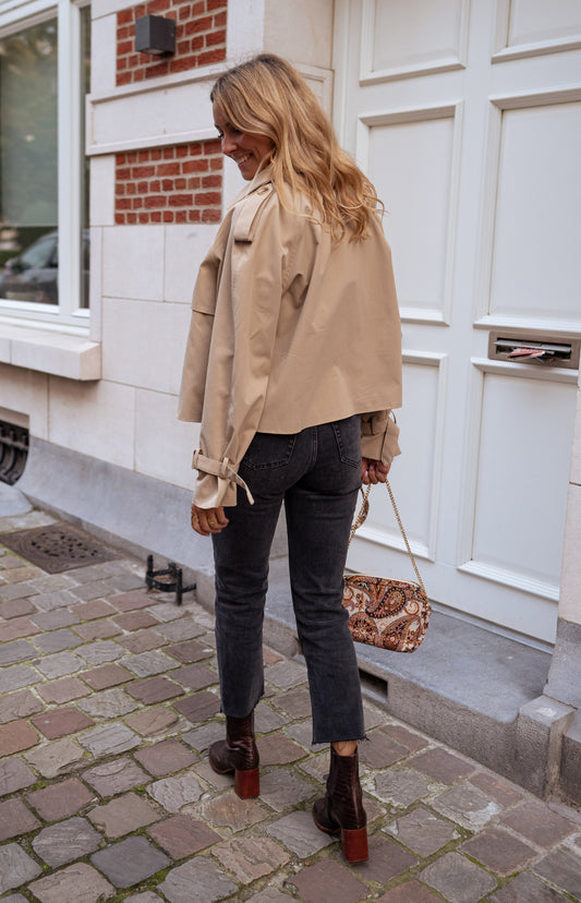 Ludivine | Manteau Cropped Croisé Femme - Image 2