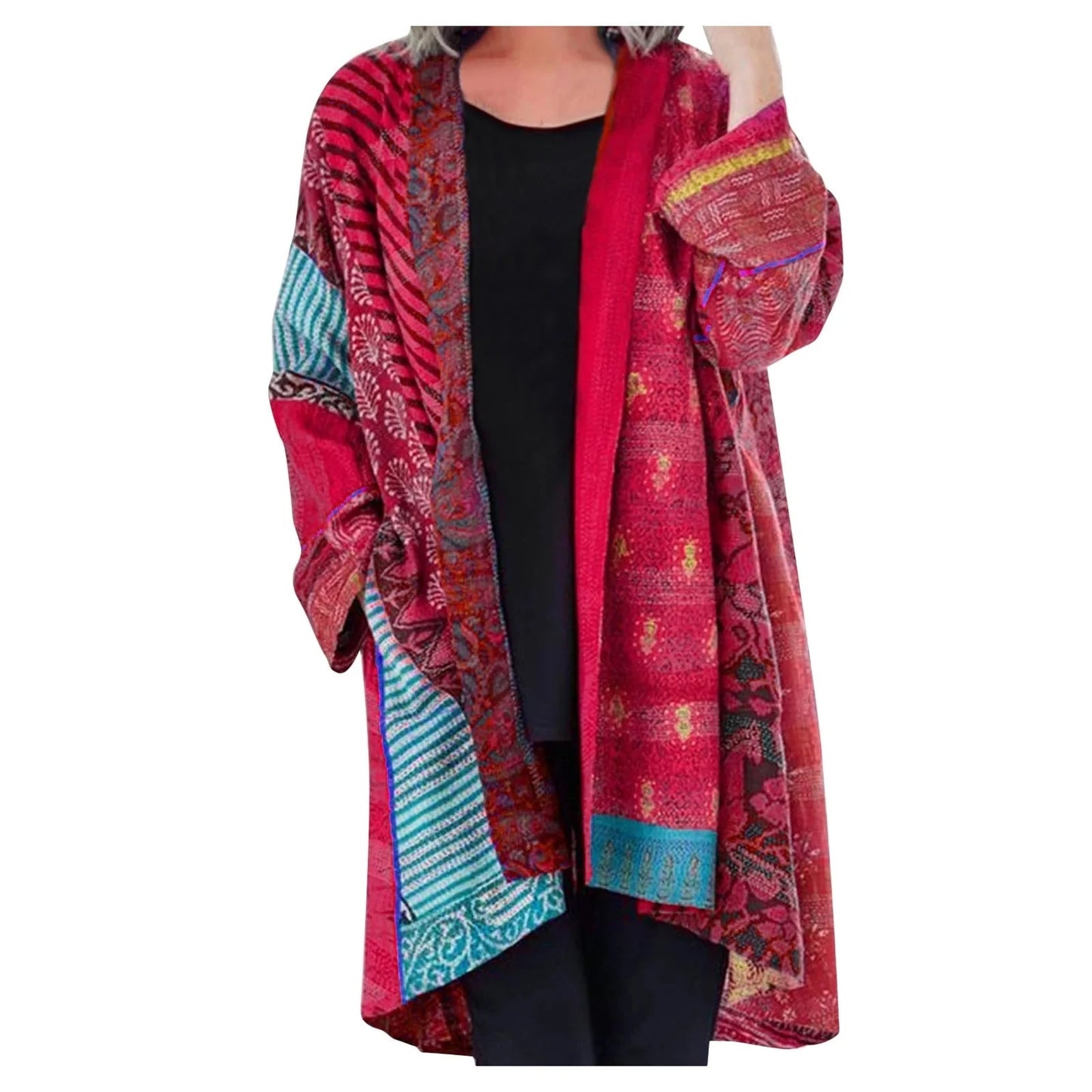 Louise | Cardigan Long Boho Ouvert Femme - Image 3