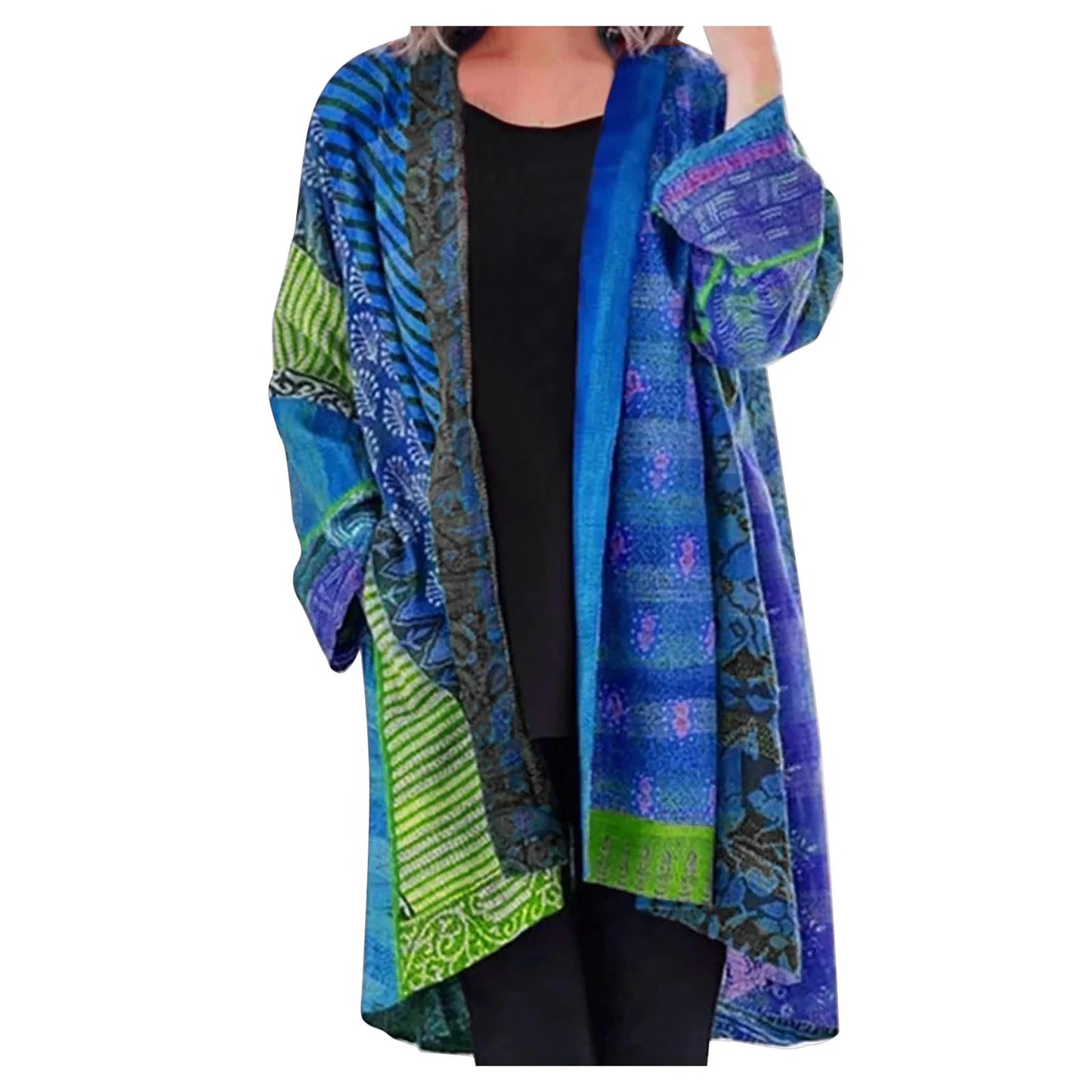 Louise | Cardigan Long Boho Ouvert Femme - Image 1