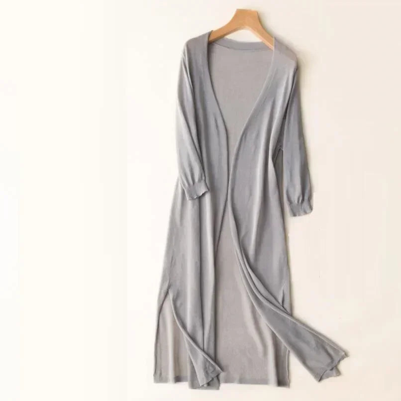 Kahina | Cardigan Long Duster à Manches Longues pour Femme - Image 6
