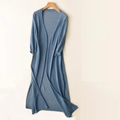 Kahina | Cardigan Long Duster à Manches Longues pour Femme - Image 15