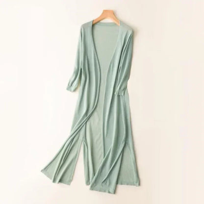 Kahina | Cardigan Long Duster à Manches Longues pour Femme - Image 12