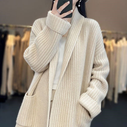 Yvette | Cardigan Long Oversize Femme - Image 4