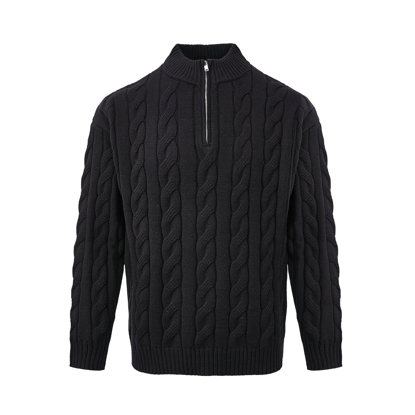 Ziyad | Pull Homme Maille Côtelée à Col Zippé - Image 8