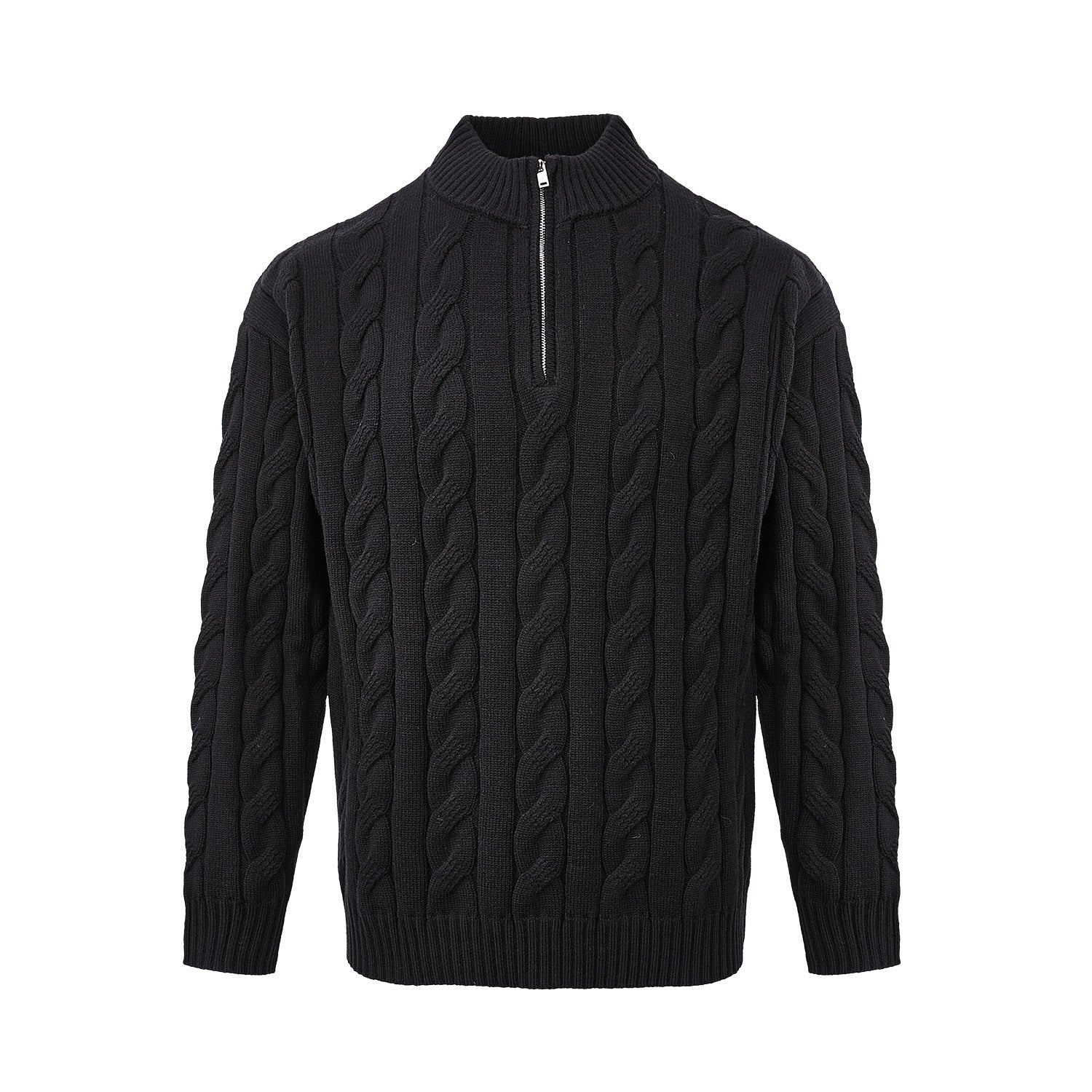 Ziyad | Pull Homme Maille Côtelée à Col Zippé - Image 8