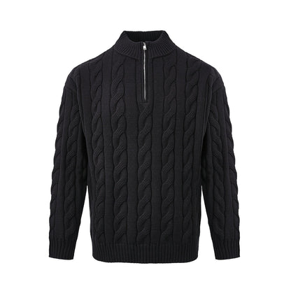 Ziyad | Pull Homme Maille Côtelée à Col Zippé - Image 8