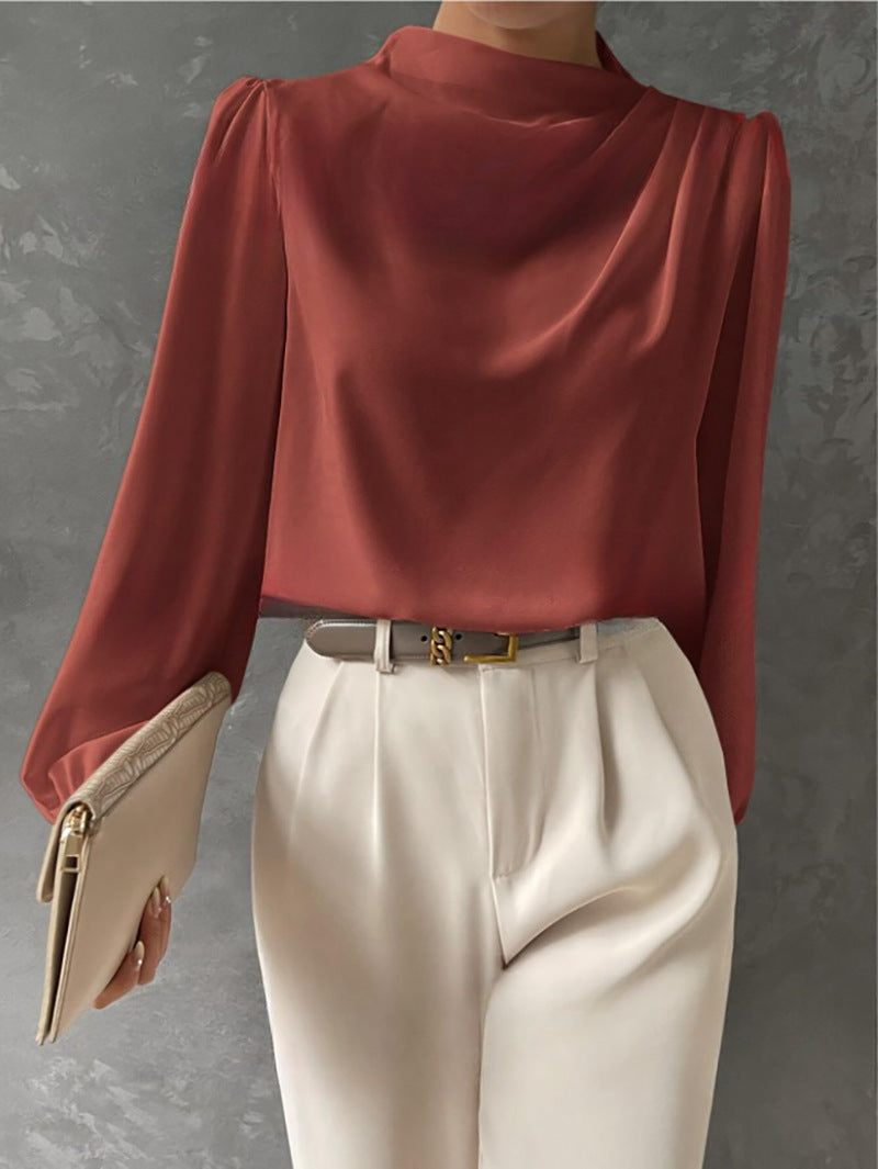 Léonie | Chemisier élégant en satin pour femmes - Coupe décontractée - Top à manches longues - Image 5