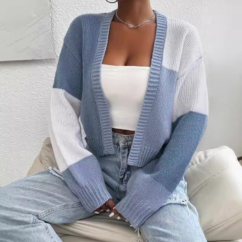 Eugénia | Cardigan Court Color Block Femme - Image 2