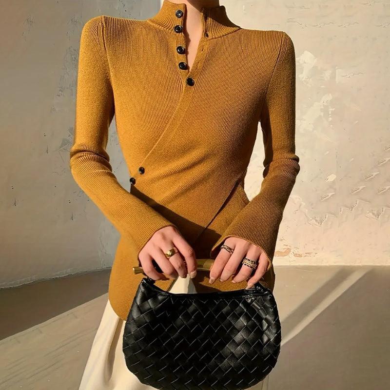 Valeria | Pull asymétrique à manches longues pour femme - Image 3