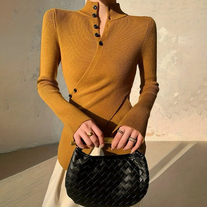 Valeria | Pull asymétrique à manches longues pour femme - Image 3