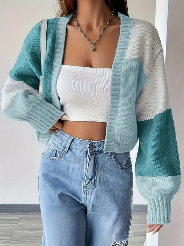 Eugénia | Cardigan Court Color Block Femme - Image 3