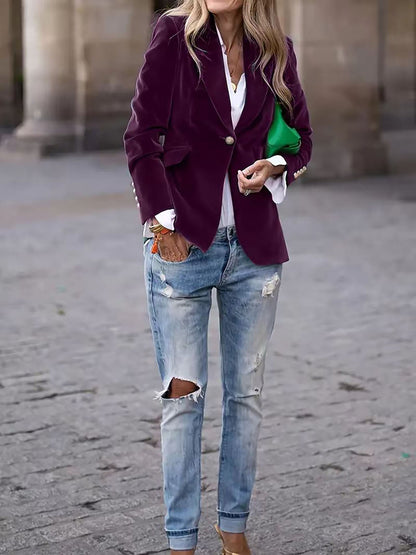 Tara | Blazer en velours croisé pour femme - Image 9