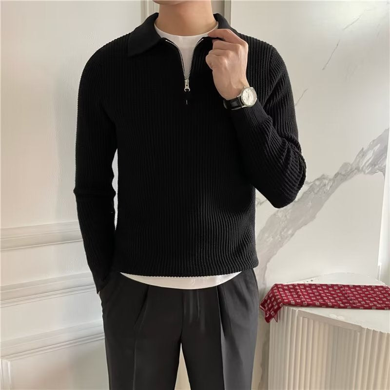 Malik | Pull en Tricot Homme - Demi-Zip - Image 11