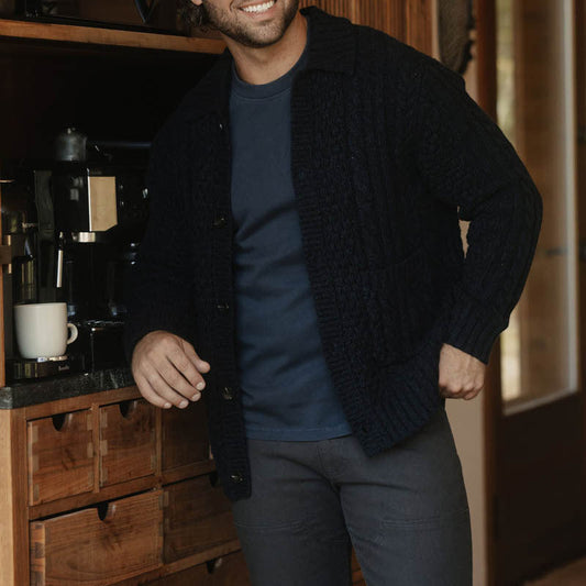 Virgile | Cardigan stylisé avec col et poches pour hommes - Image 2