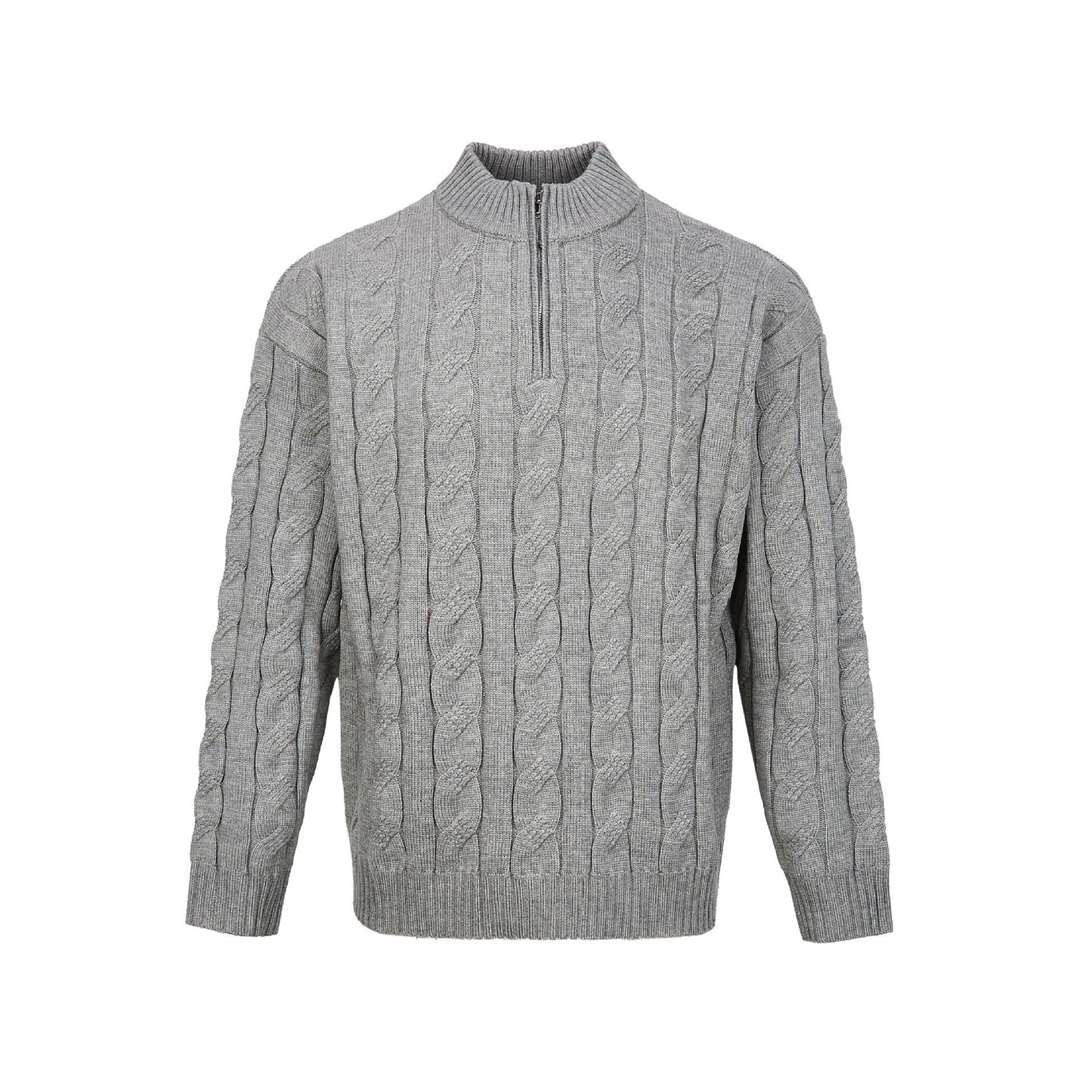 Ziyad | Pull Homme Maille Côtelée à Col Zippé - Image 9