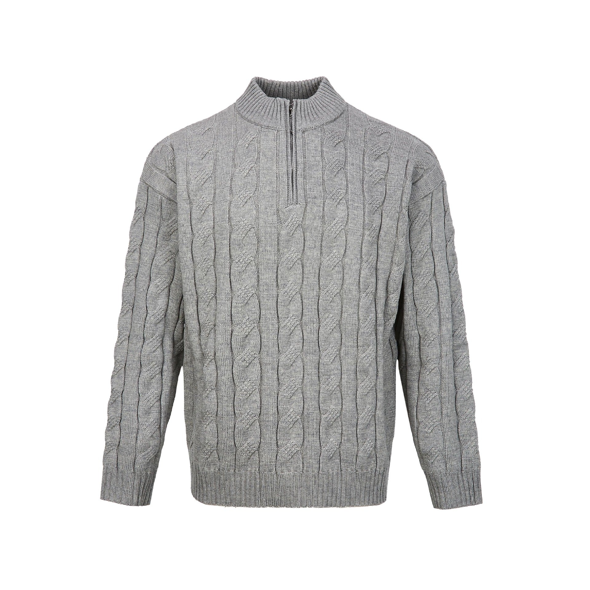 Ziyad | Pull Homme Maille Côtelée à Col Zippé - Image 9