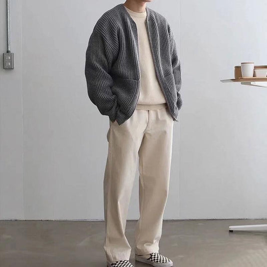 Timothée | Cardigan en maille élégant pour hommes - Image 1