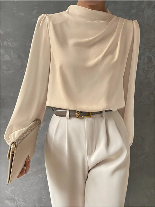 Léonie | Chemisier élégant en satin pour femmes - Coupe décontractée - Top à manches longues - Image 1