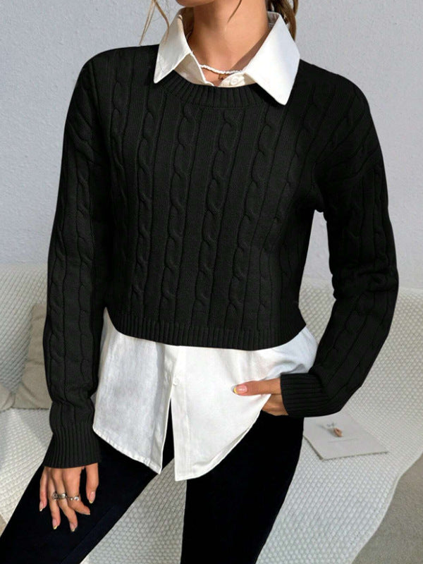 Océane | Pull court torsadé à manches longues pour femme - Image 5
