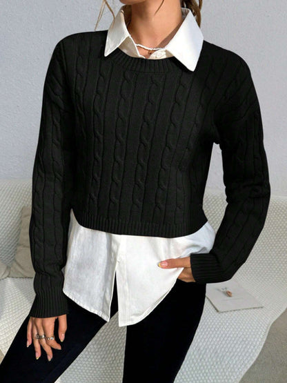 Océane | Pull court torsadé à manches longues pour femme - Image 5