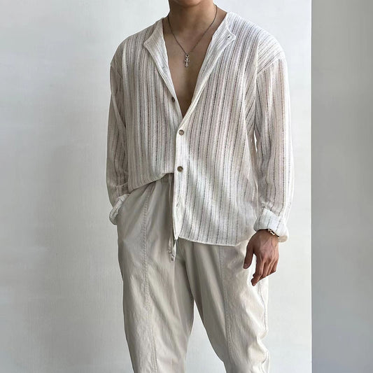 Adrien | Cardigan en tricot à manches longues boutonnées pour hommes - Image 2