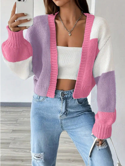 Eugénia | Cardigan Court Color Block Femme - Image 4