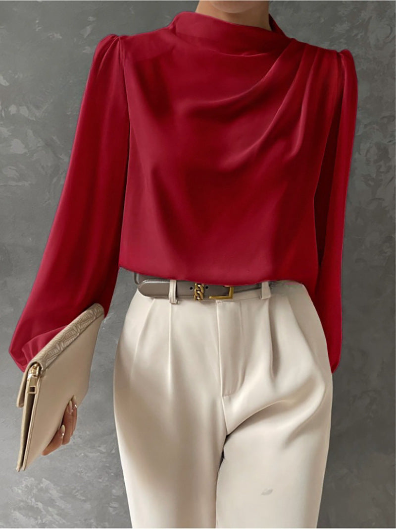 Léonie | Chemisier élégant en satin pour femmes - Coupe décontractée - Top à manches longues - Image 3