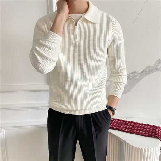 Malik | Pull en Tricot Homme - Demi-Zip - Image 2