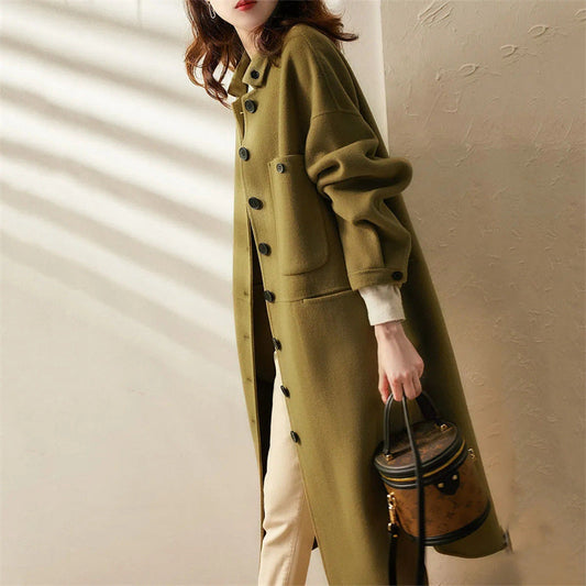 Manuelle | Manteau Long Boutonné Femme - Image 2