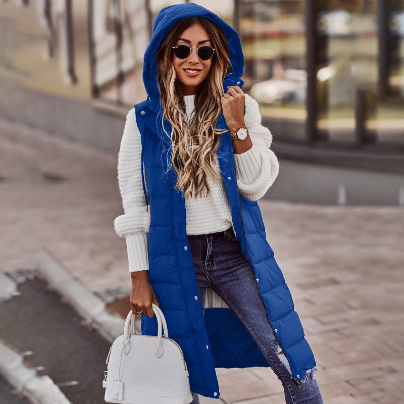 Janine | Veste longue matelassée à capuche pour femme - Image 4