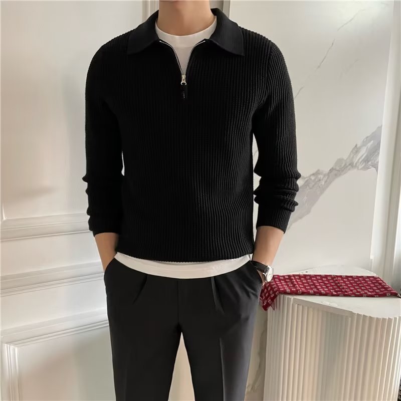 Malik | Pull en Tricot Homme - Demi-Zip - Image 9