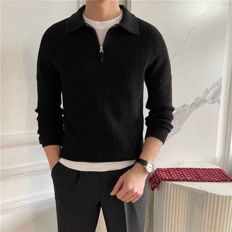 Malik | Pull en Tricot Homme - Demi-Zip - Image 7