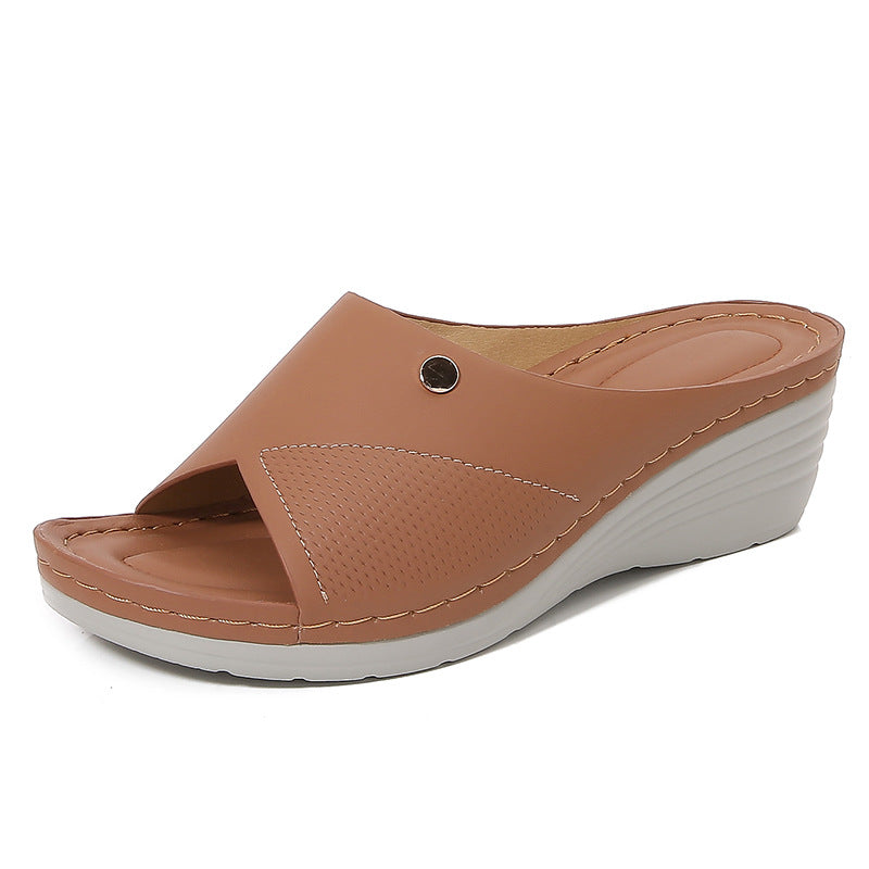 Maéva | Sandales à semelles compensées élégantes pour femmes - Chaussures confortables à bout ouvert - Image 1