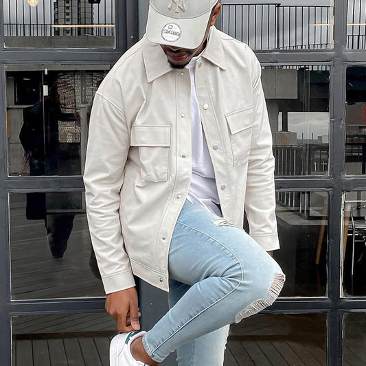 Laurens | Veste élégante en similicuir pour hommes - coupe décontractée - Image 2