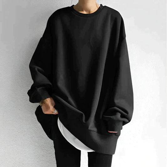 Brune | Pull ample à col rond pour femme - Image 1