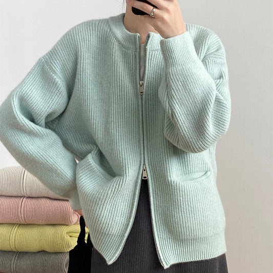 Kahina | Cardigan Oversize Zippé Femme - Image 1