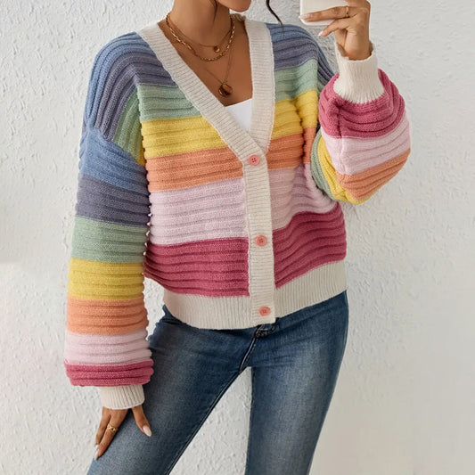 Chantal | Cardigan Femme Manches Longues Col V Boutonné - Image 1