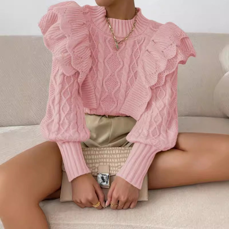 Rania | Pull à Volants à Manches Longues pour Femme - Image 3