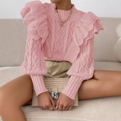 Rania | Pull à Volants à Manches Longues pour Femme - Image 3